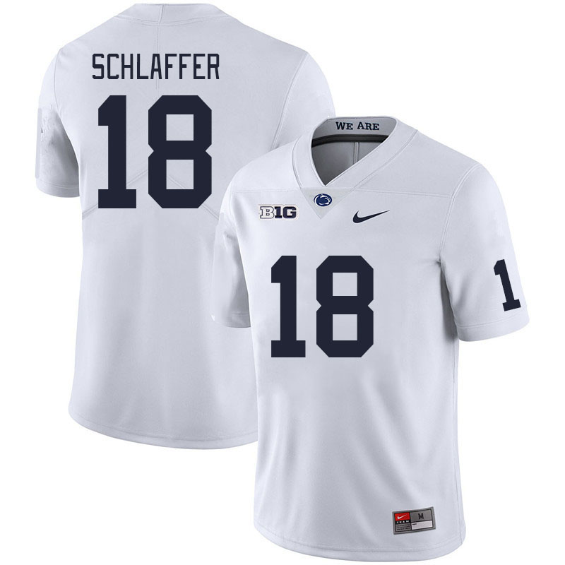 Men #18 Joey Schlaffer Penn State Nittany Lions College Football Jerseys Stitched Sale-White